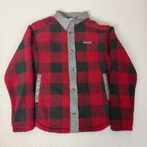 Columbia Sportswear Sherpa Fleece Shirt Jacket Buffalo Plaid Women’s S